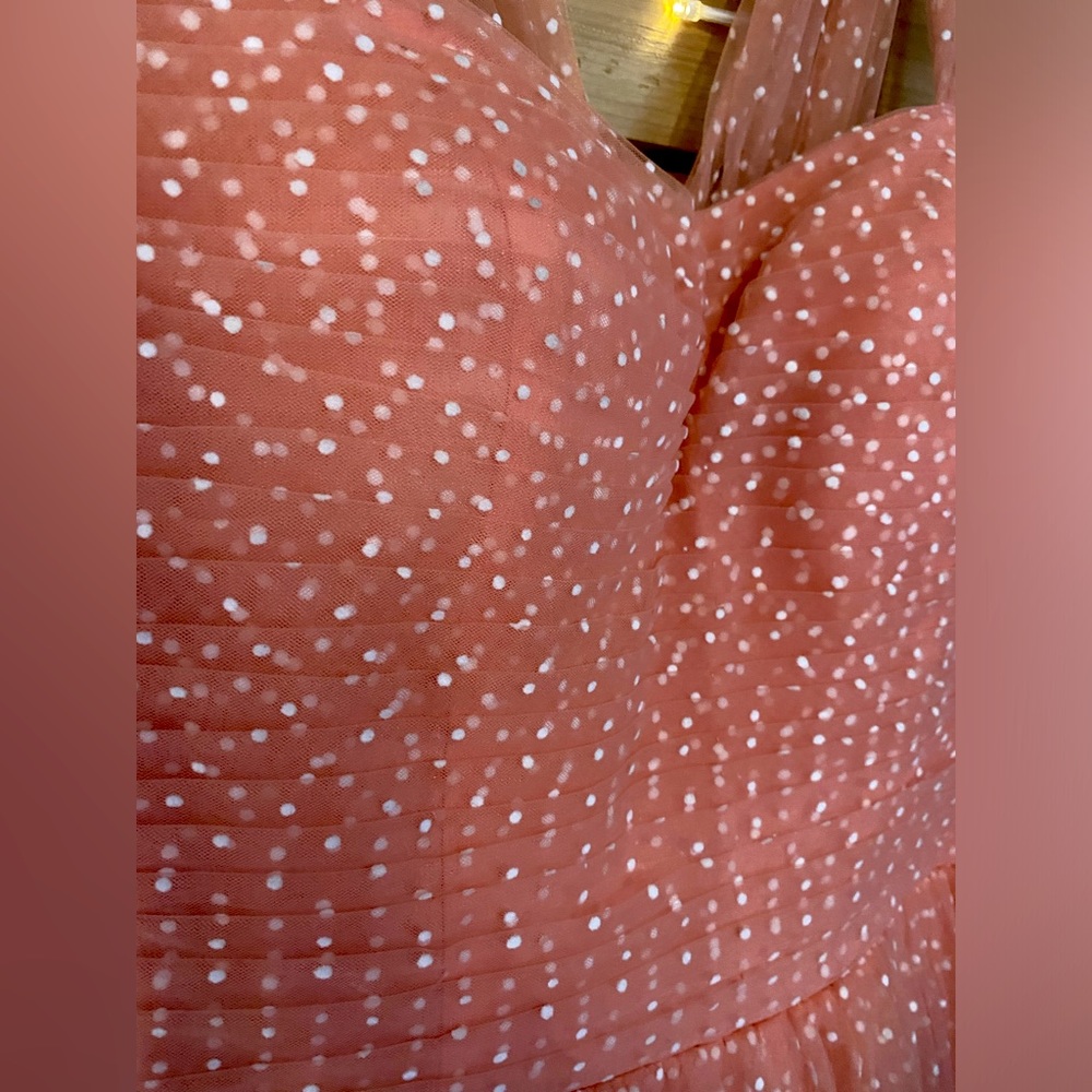 Unique Vintage Pink Polka Dot Dress - Picture 2 of 7